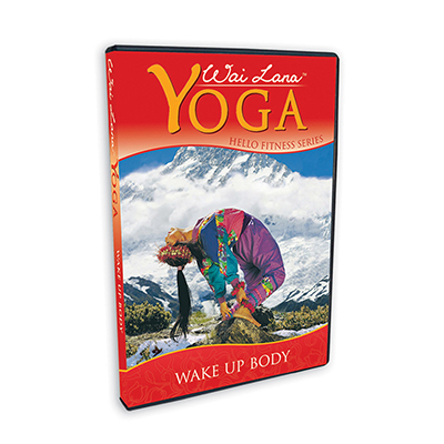 WAI LANA<sup>&reg;</sup> Wake Up Body DVD - This DVD leads you through 50 minutes of beginner/ intermediate yoga. Helps to relieve back, shoulder, neck tension and to firm, tone and stretch your entire body.